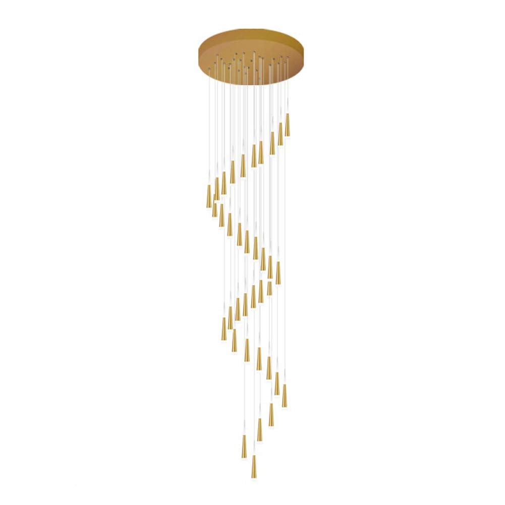 LYMSXAZOU Nordic LED Ceiling Light Fixture Adjustable Acrylic Pendant Lamp 21 Lights for Kitchen Dining Room Living RoomModern Small Cone Design