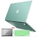 iBenzer Basic Soft-Touch Series Plastic Hard Case, Keyboard Cover, Screen Protector for Apple Macbook Air 13-inch 13" A1369/1466, Green