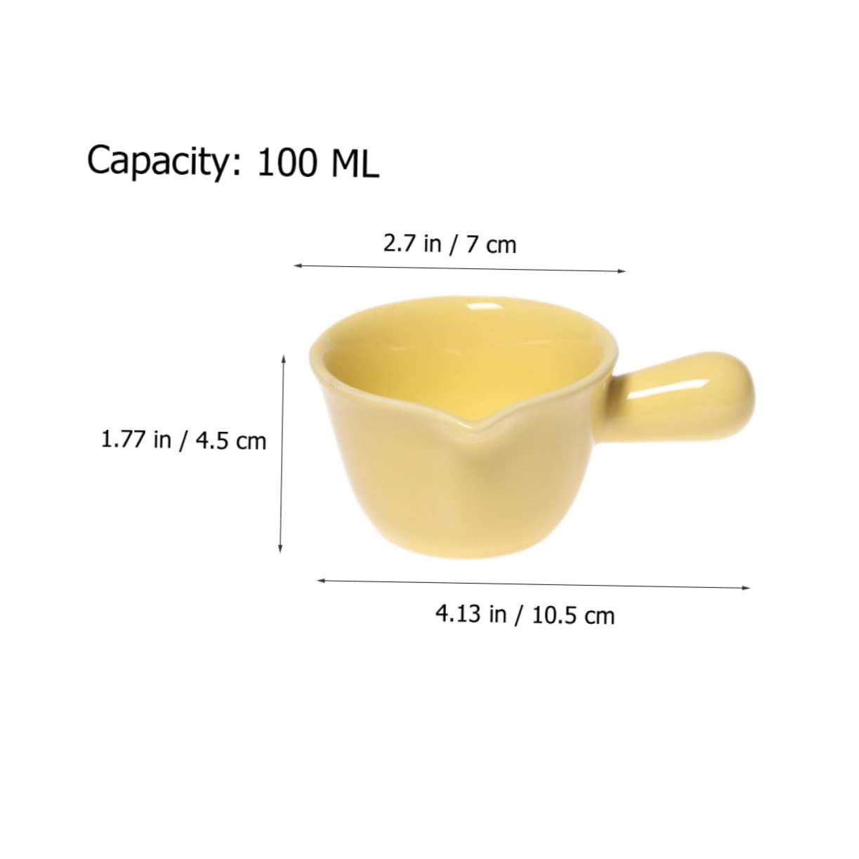 ABOOFAN 5 Coupelles en Céramique 100ml, Pichet à Sauce et Pot à Crème à Bec Unique, pour Sauce et Sirop la Maison Restaurant