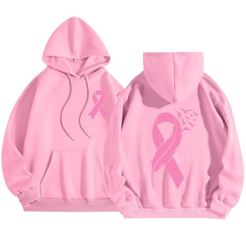 Sweat à capuche Octobre Rose, le pull oversize idéal pour vos journées cocooning