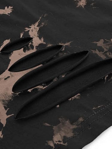 Avanova Women Skull Finger Graphic Distressed Tee Shirt Ripped Short Sleeve Crop Tops4