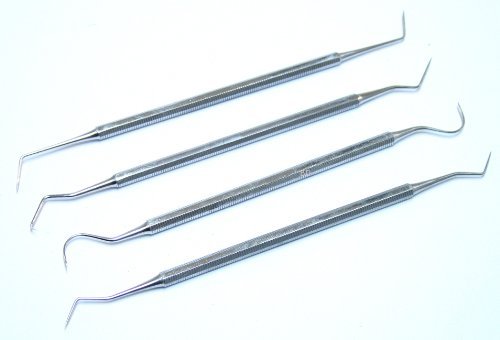 4Pc Dental Probe Set, Stainless Steel Good Quality - //coolthings.us