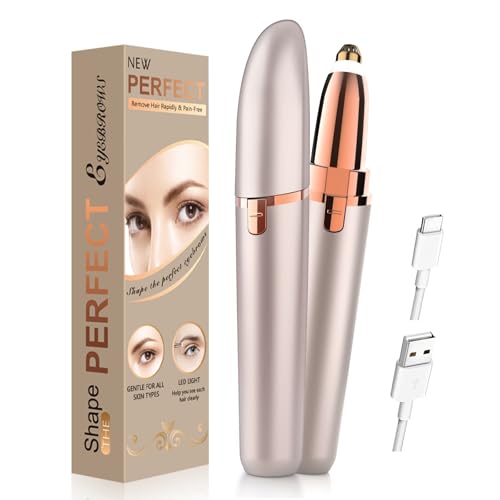 Épilation au fil, Épilateur pour sourcils et poils pour femmes: Épilateur Sourcil Femme Vinmall Rasoir Électrique Femme - Tondeuse à Sourcils avec lumière LED intégrée pour l'épilation du visage