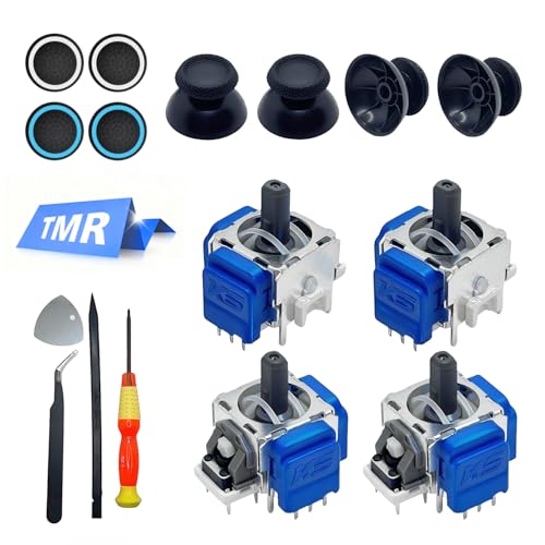 Image of 4-Pack TMR Joystick Replacement Kit for DualSense PS5 controller / PS5 Edge Controller, Upgrade Anti-Drift Analog Thumbstick,TMR Analog Thumb Joystick Repair Tool kit