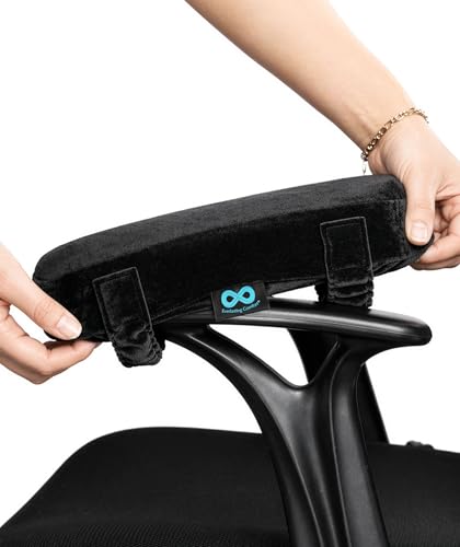 Elevate Series by Everlasting Comfort Office Chair & Wheelchair Arm Pads - Memory Foam ArmRest Covers for Desk, Gaming Chair, Arm Pillow Seat Cover Cushions & Protectors to Relieve Pressure for Elbows