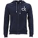 Calvin Klein Jeans Men's Full Zip CK Logo Hoodie, Classic Navy, Medium