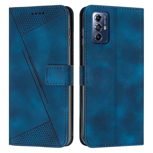 Coque Motorola Moto G Play 2024 bleue à rabat pour vos déplacements