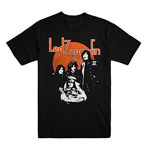 Probity LED Zeppelin Orange Circle Jimmy Page Officiel T-Shirt Hommes Unisexe - Les Beatles, Paul McCartney, John Lennon, RIngo Starr, George Harrison Probity LED Zeppelin Orange Circle Jimmy Page Officiel T-Shirt Hommes Unisexe