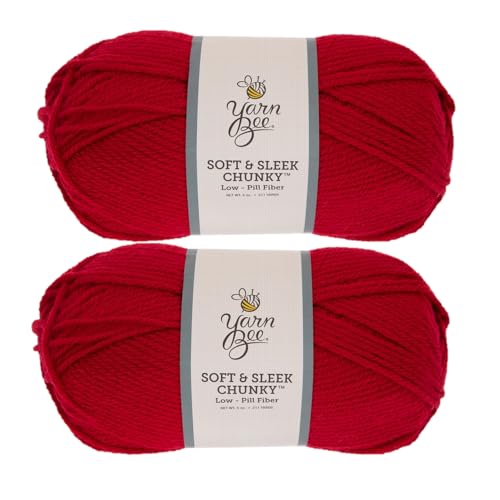 Yarn Bee Soft & Sleek Chunky - 5-Bulky - 100% Low...