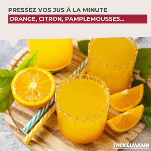 Fackelmann Presse-citron avec récipient récupérateur, jus fraîchement pressé sans pépins, ustensile de cuisine pour presser les citrons verts (couleur : jaune, blanc, jaune/vert - non sélectionnable – Image 5