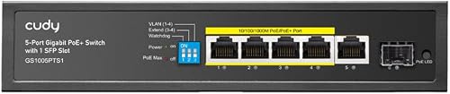 Cudy 5 Port Gigabit 4 PoE 120W 1SFP Switch