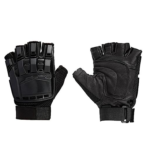 PartyKindom 1 Pair Half Finger Shockproof Breathable Cycling Gloves for Men Women Comfortable Leather Bike Gloves Sweat Slip Design for Biking and Outdoor Sports