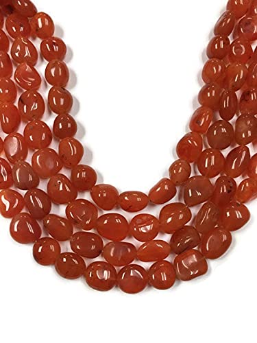 Carnelian Smooth Nuggets LKBEADS, créez un collier bohème en cornaline naturelle