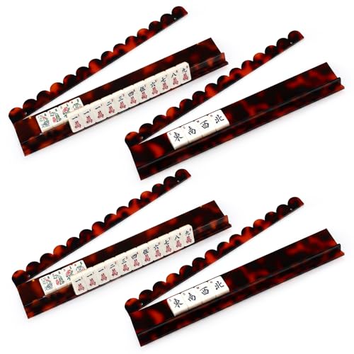 Set de 4 estantes para Mahjong con empujador magnético