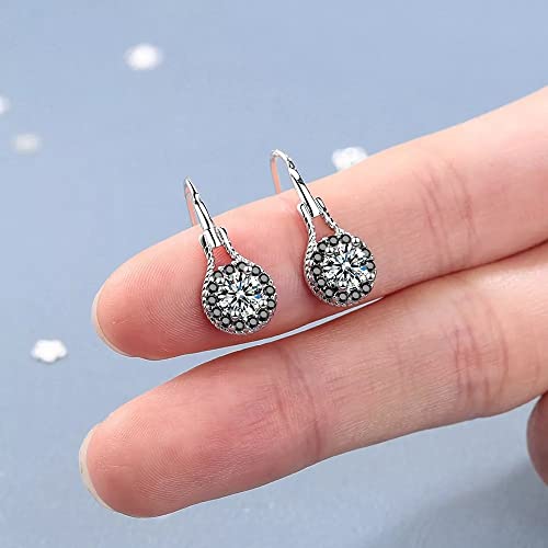 Boucles d'oreilles argent 925 et zircon noir LAMGUL pour femme