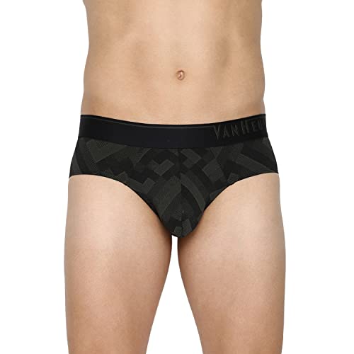 Image of Van Heusen Men Regular Fit 4 Way Stretch Body Defining Fit Allover Print Briefs - Available in Pack of 1 & 2