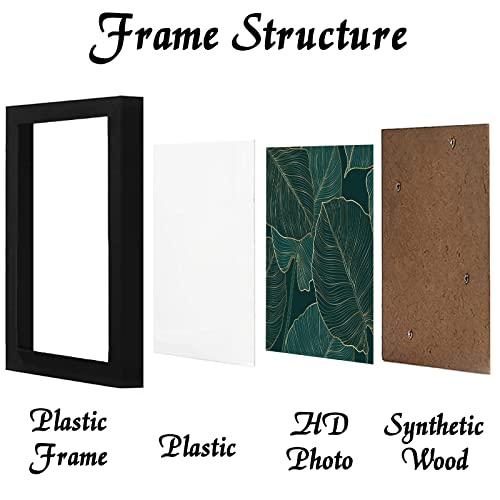 Keibiubu Black 24X24 Picture Frame Set Of 3, High Transparent Picture Frames For 24 X 24 Square Poster Photo Poster Certificate Canvas Collage Wall Gallery Desktop Horizontal Vertical 24 By 24 thumb #1