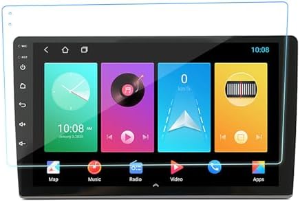 Car Navigation Screen Protector, Anti Glare Anti Fingerprint Tempered Glass Film with Cleaning Kit, 10 Inch Navigation Protector for Drivers SUVs Sedans Trucks and Daily Commutes