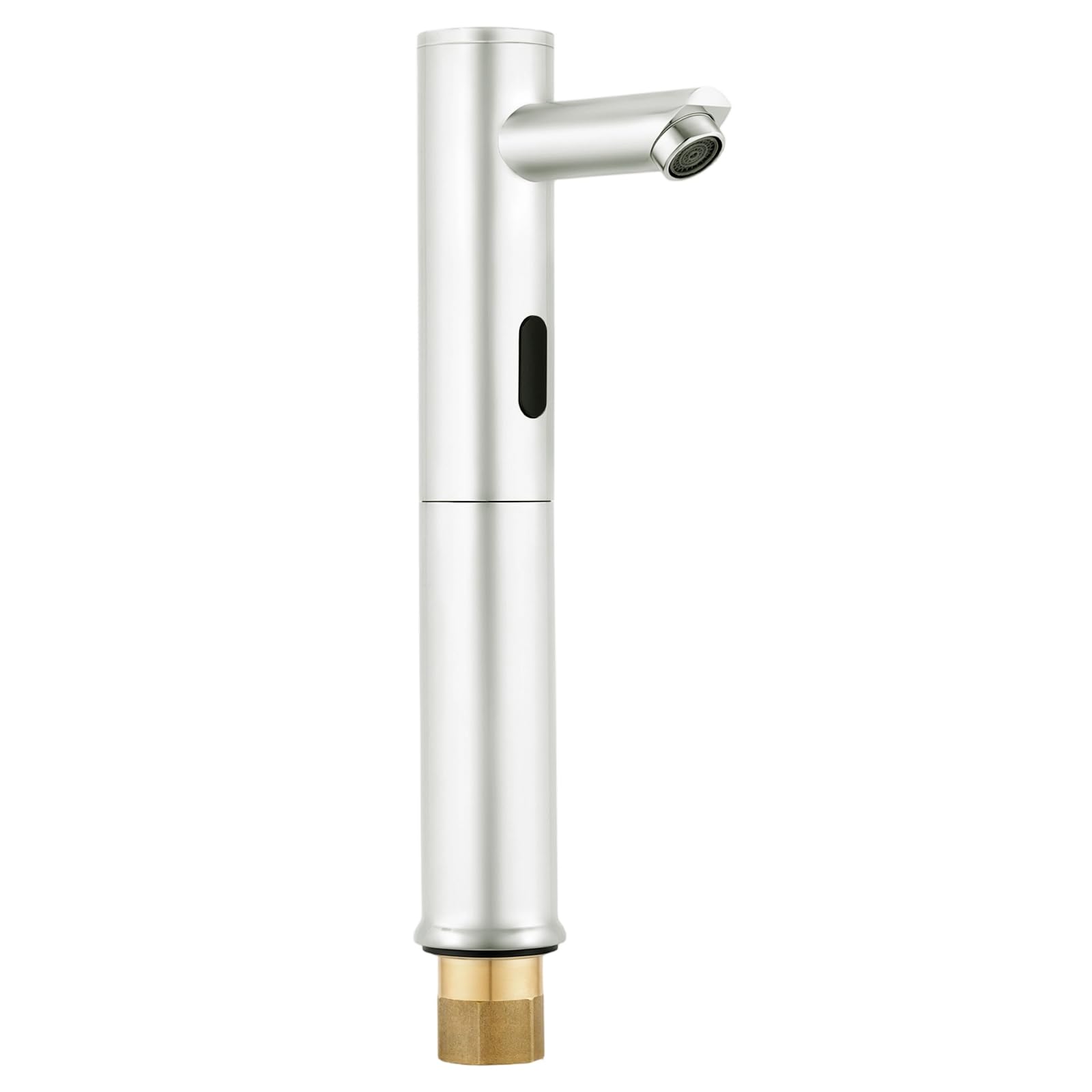 Grifo de baño con sensor automático sin contacto en color plata fría para lavabo
