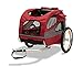 PetSafe Happy Ride Steel Dog Bicycle Trailer - Durable Frame - Easy to Connect and Disconnect to Bikes - Includes Three Storage Pouches and Safety Tether - Collapsible to Store - Medium