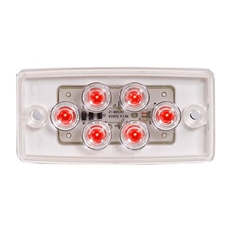 Maxxima M20361RCL Red LED Clear Lens Flush Mount Cab Marker Light Cover