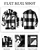 COOFANDY Men's Flannel Shirt Casual Shacket Long Sleeve Button Down Plaid Shirt Jacket Lightweight Fleece Fall Shirt Black