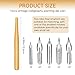11PCS Comic Pen Nib Set, Oblique Calligraphy Dip Pen Set Fluid Writer Pen, Wooden Drawing Pen Holder with 10 Pieces Stainless Steel Pen Replacement Nibs Nib for Writing, Painting, Signing, Sketch