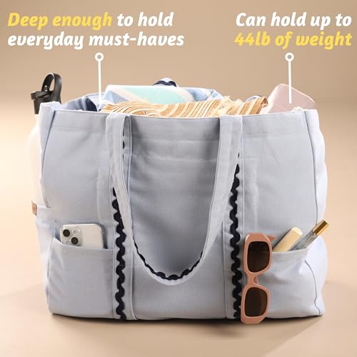 Image of Folkulture Beach Bag | Large Waterproof Beach Tote Bag for Women, Beach Essentials, Travel & Vacation Essentials