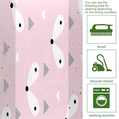 Tapis de cuisine lavable et absorbant avec motif renard pastel moderne - 5