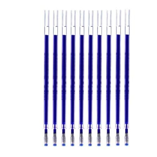 Image of Gemsy Heat Erasable Pen | Invisible Refill, Disappearing Erasable Removable Ink Pen for Garment, Leather and Marking Shoes 10pcs (Blue)