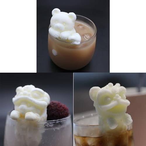 Molde de silicona para cubos de hielo con diseño animal miniatura 3