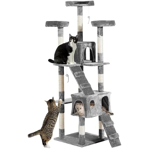 PawHut 173cm Cat Tree with Perches Cover