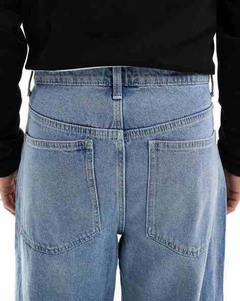 Image of M Q Denim Men Loose Fit Denim Jeans | Whisker Spray | Mid Rise & Pure Cotton | Daily Casual Wear