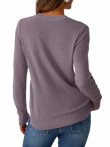 Image of GKBK Women's Sweaters 2026 Fall Fashion Lightweight Classic V Neck Business Casual Outfits Long Sleeve Knit Pullover Tops