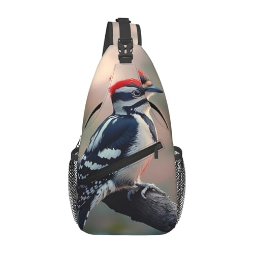 Woodpecker Multi Functional Adjustable Single Shoulder Crossbody Bag,Casual Chest Bag, Suitable For Daily Travel,Unisex