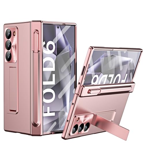 Coque Samsung Galaxy Z Fold6 rose antichoc avec film écran et charnière
