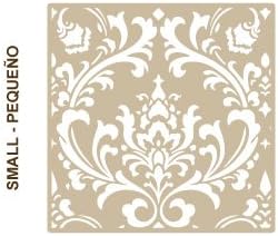 Wall Stencil Damascus 014 Nebek. Measurements: External Dimensions of The Stencil: 50 x 50 (cm) Design Measures: 48 x 48 (cm) - Image 3