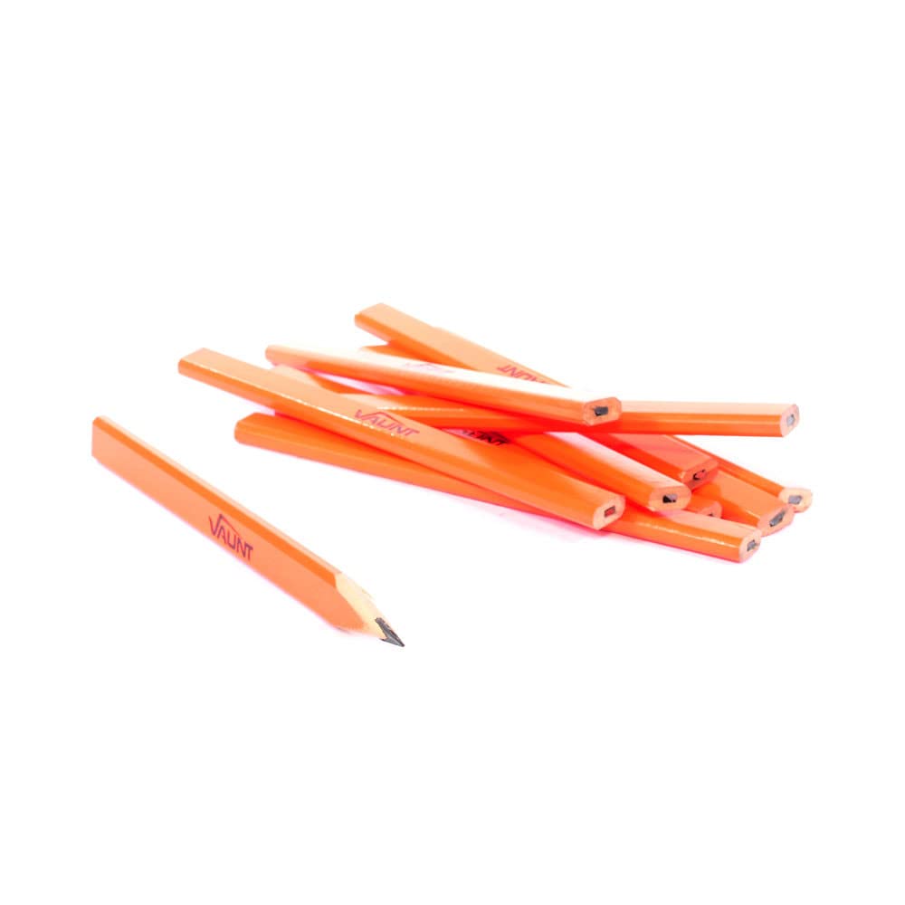 Vaunt Orange Medium Carpenters Pencils - Pack Of 10