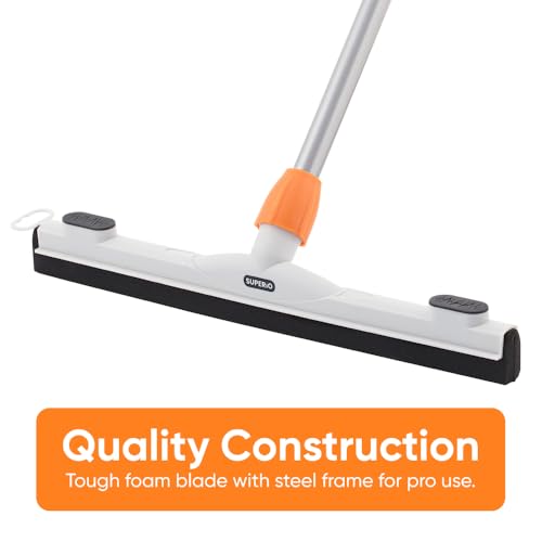 Image of Superio 18 inch Foam Floor Squeegee Head for Concrete, Tile, Laminate, Garage, Bathroom Floor, Window