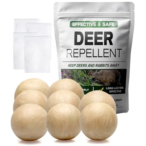 LAQDECDV Deer Repellent, Rabbit Repellent Outdoor, Deer Deterren for Yard & Garden, Bunny Repellent...