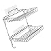 ZYLARUM Stainless Steel Folding Storage Rack | 2 - Tier Wall Mounted Shelves for Bathroom/Kitchen | Space Saving Organizer with 20lb Load Capacity | No Tools Installation