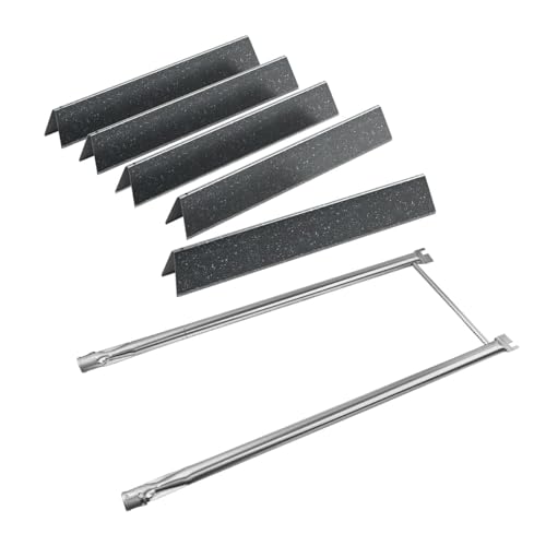 Image of SafBbcue Grill Parts Kits for Weber Genesis Silver A Spirit 200,Spirit 500 /520 /530 /500 LX Series Gas Grills with Side Mounted Control Panels 7534 Porcelain Steel Flavorizer Bars 7507 Burner Tubes