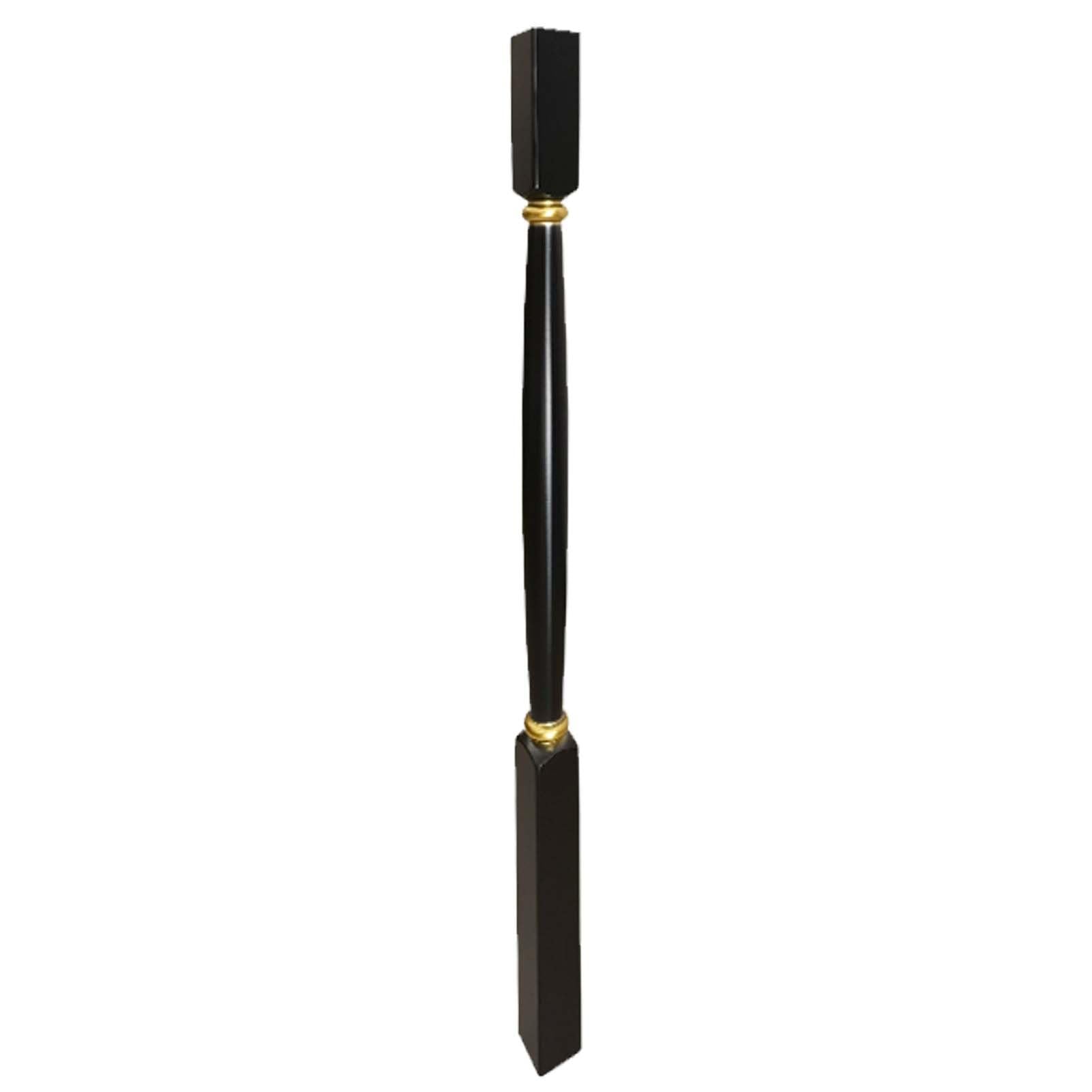 Barandillas para escaleras, Balaustres de escalera madera for remodelación escaleras, barandilla seguridad resistente, color negro(1 Pack)