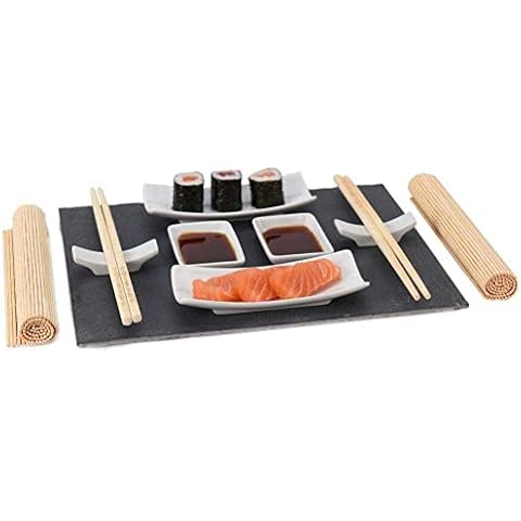 11 Piece Japanese Sushi Serving Set Cover