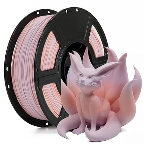 FLASHFORGE Rapid PLA Matte Gradient Filament 1.75mm Pink & Purple, Transform Colors Smoothly & Fast, High Flow Speedy 3D Printer Filament, Easy to Remove Support & Non-Glossy Appearance (Dawn Shell)