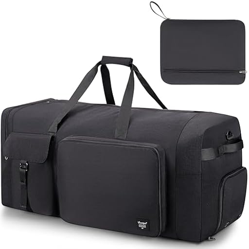 YOUNGOA Bolsa de Viaje Plegable para Hombre y Mujer, 120L Grande Bolsa de Deporte Impermeable con Compartimento para Zapatos, Negro | Ya disponible en tu tienda friki favorita! En mundofriki.es!