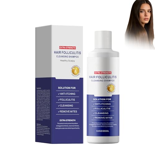 Champu Dermatitis Seborreica y Anticaspa sin sulfatos, Champú antifoliculitis y dermatitis seborreica, anticaspa, psoriasis y picazón en el cuero cabelludo