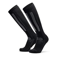 DANISH ENDURANCE Calcetines de Esquí Térmicos de Lana Merino, Negro/Gris Oscuro, 43-47