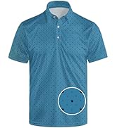 Lxopogk Golf Shirts for Men Funny Polo Short Sleeve Performance Moisture Wicking Quick Dry Mens H...