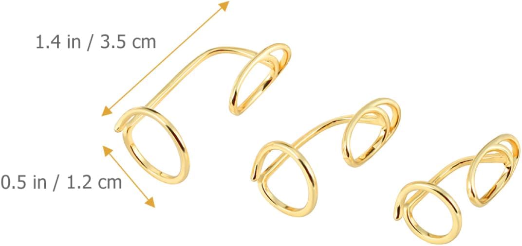 Nail Rings Jewelry Fingertip Fashion Copper Ring 3pcs Set Safe Sturdy for Women